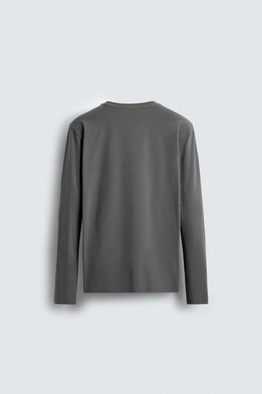 BASIC SLIM FIT T-SHIRT - Greyish by Zara