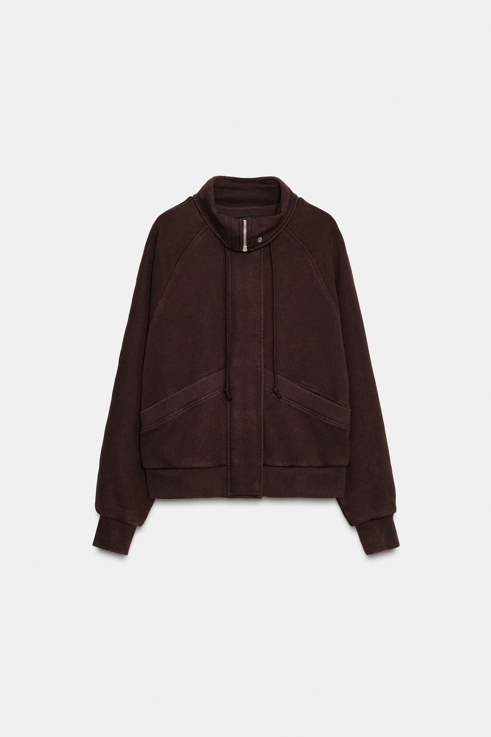 WASHED EFFECT FLEECE JACKET