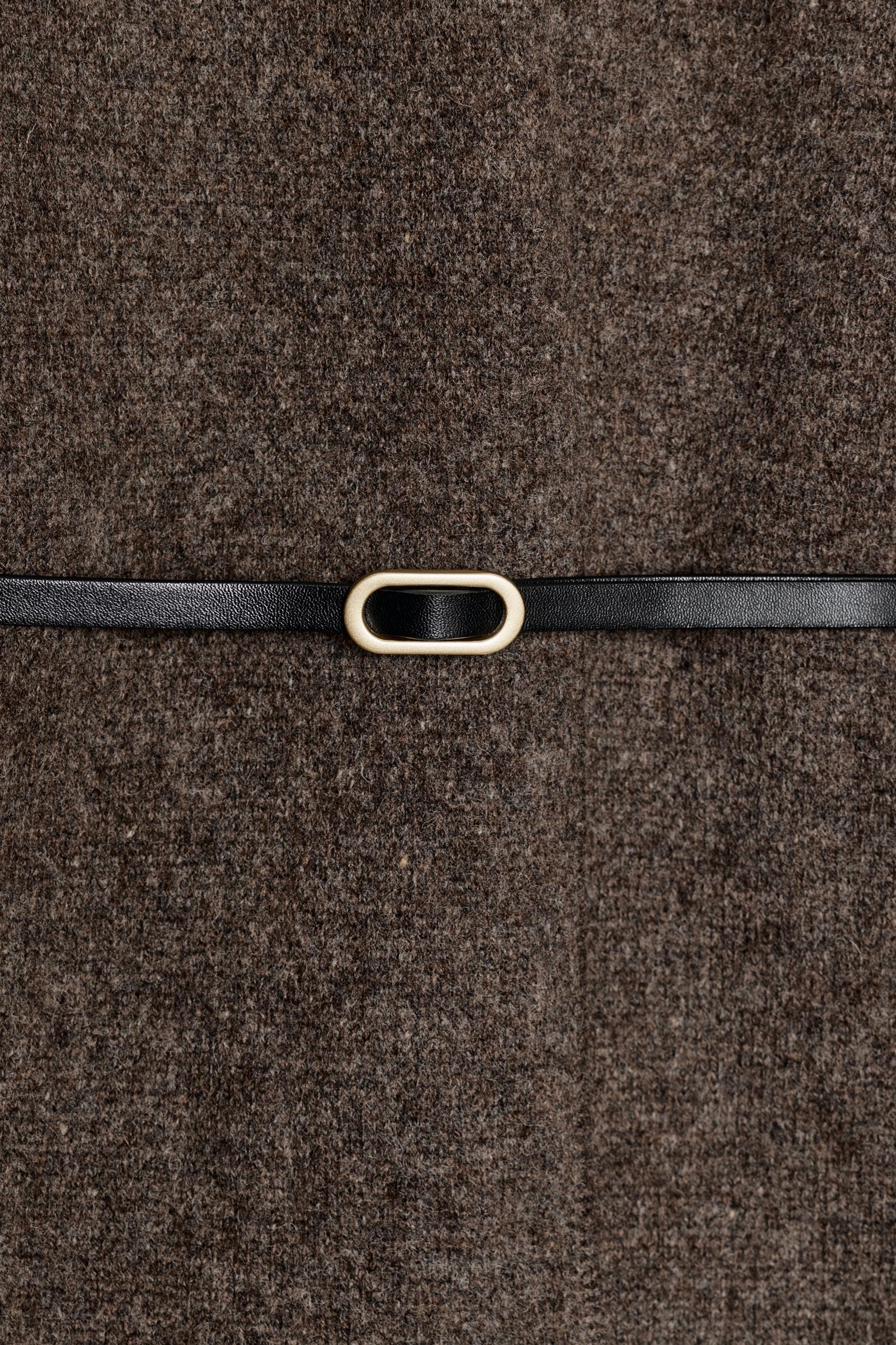 100% WOOL BELTED JACKET