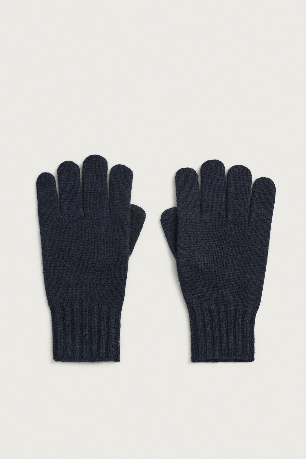 WOOL BLEND KNIT GLOVES