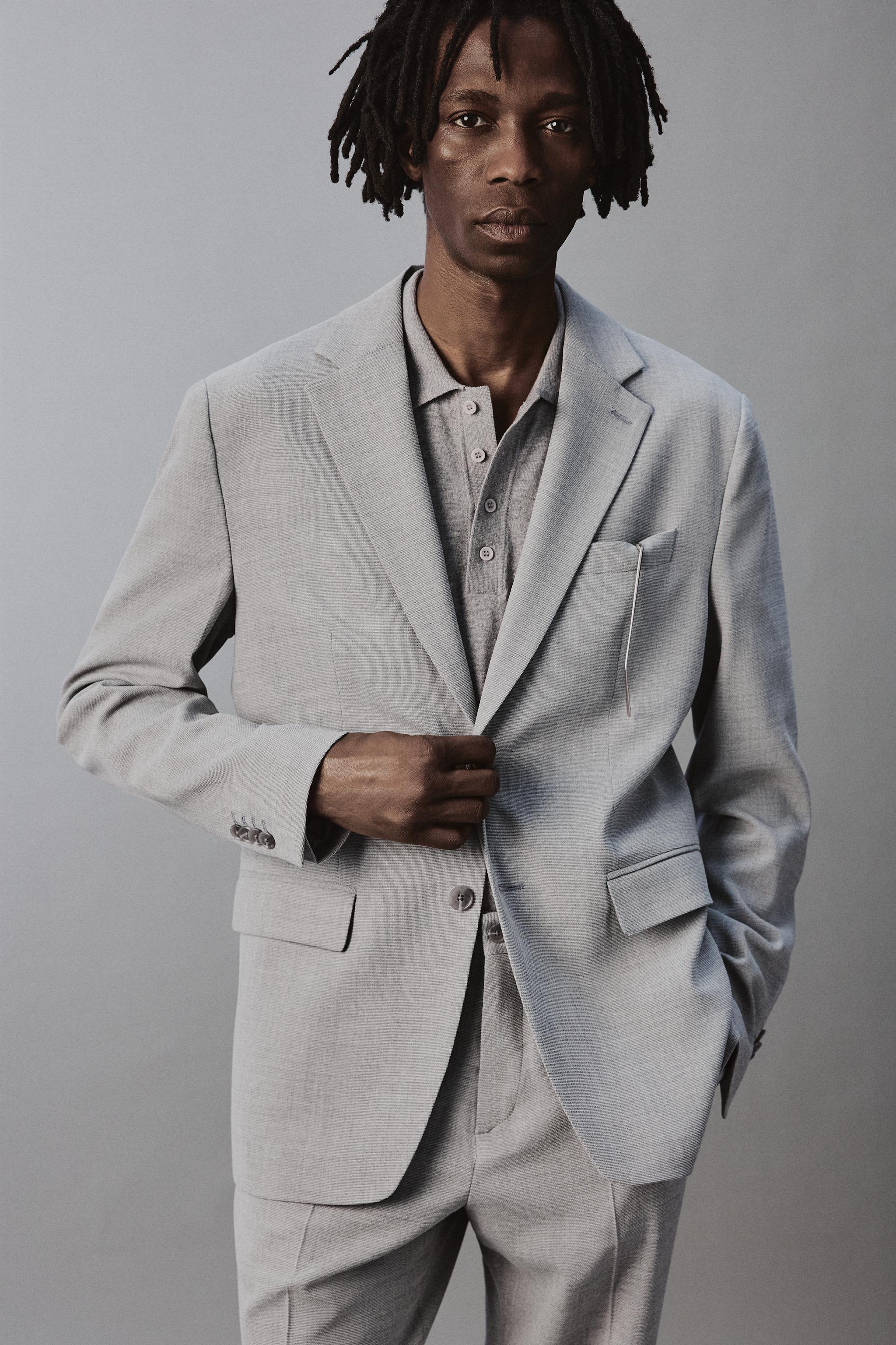 SLIM FIT WOOL BLEND BLAZER