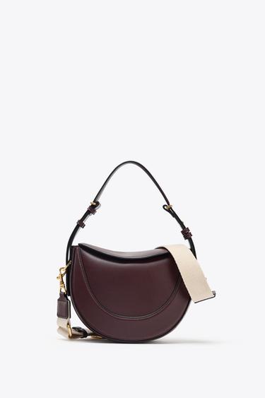 FLAP CROSSBODY BAG - Burgundy Red by Zara