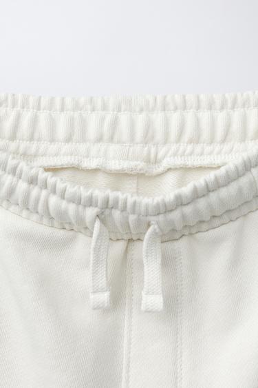 PLUSH JOGGING BERMUDA SHORTS - Ecru by Zara - Image 2