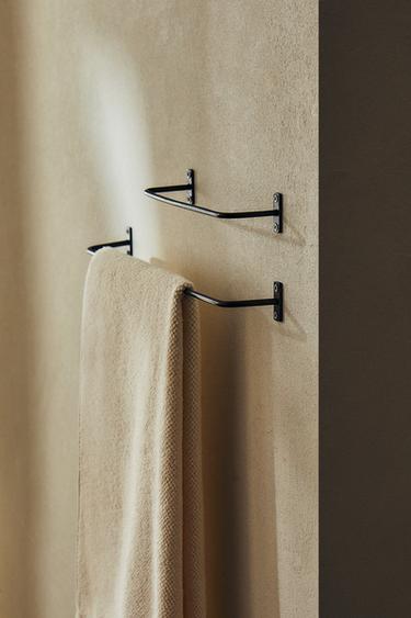 Zara DARK METAL TOWEL RACK - Black