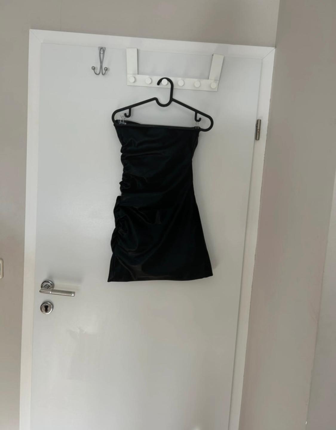 DRAPED FAUX LEATHER DRESS - Image 6