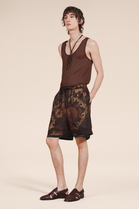 STRETCH SHORTS - taupe brown