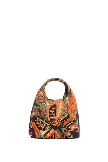Zara MULTICOLOR BEADED BAG - Orange - Image 0