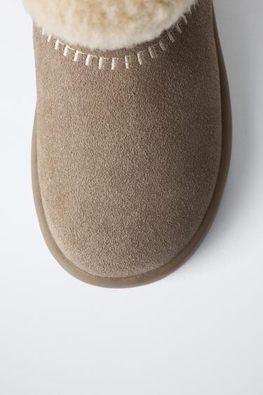 WINTER LEATHER BOOTS - Taupe Grey by Zara - Image 5