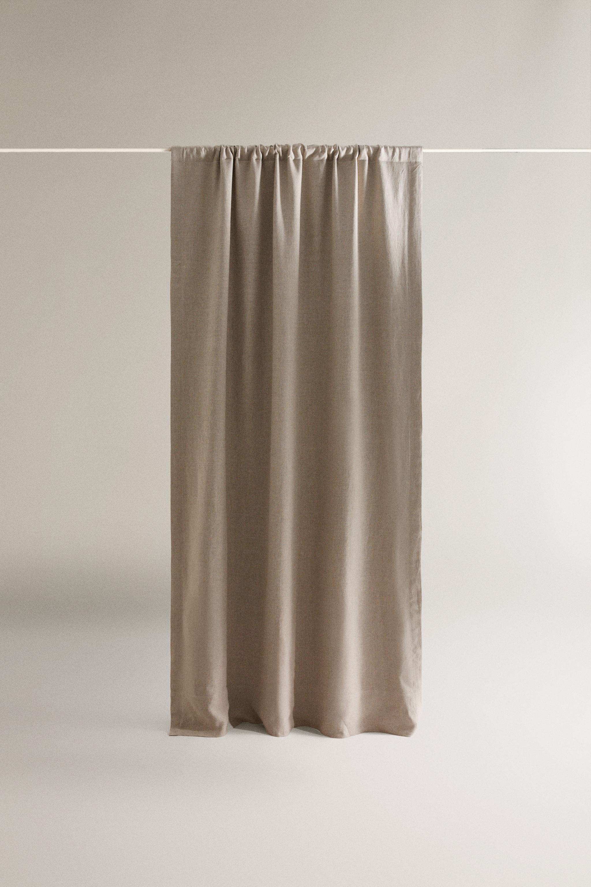 遮光リネンカーテン - ライトベージュ | ZARA Japan / 日本