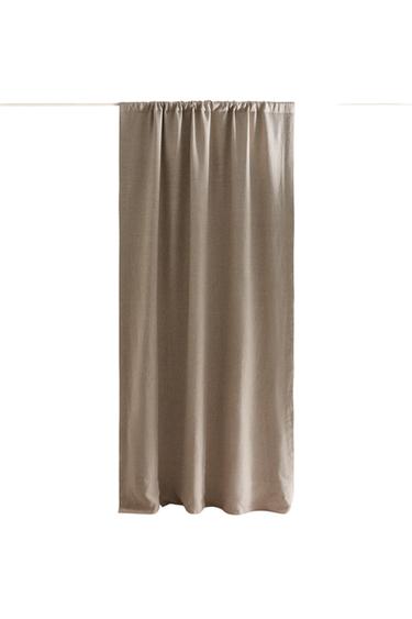 LIGHT BEIGE LINEN BLACKOUT CURTAIN - Light beige by Zara - Image 0