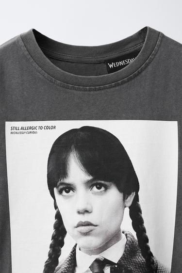 WEDNESDAY © FADED-EFFECT T-SHIRT - Anthracite grey by Zara - Image 2