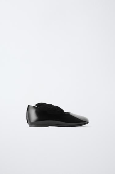 BOW BALLET FLATS - Black by Zara
