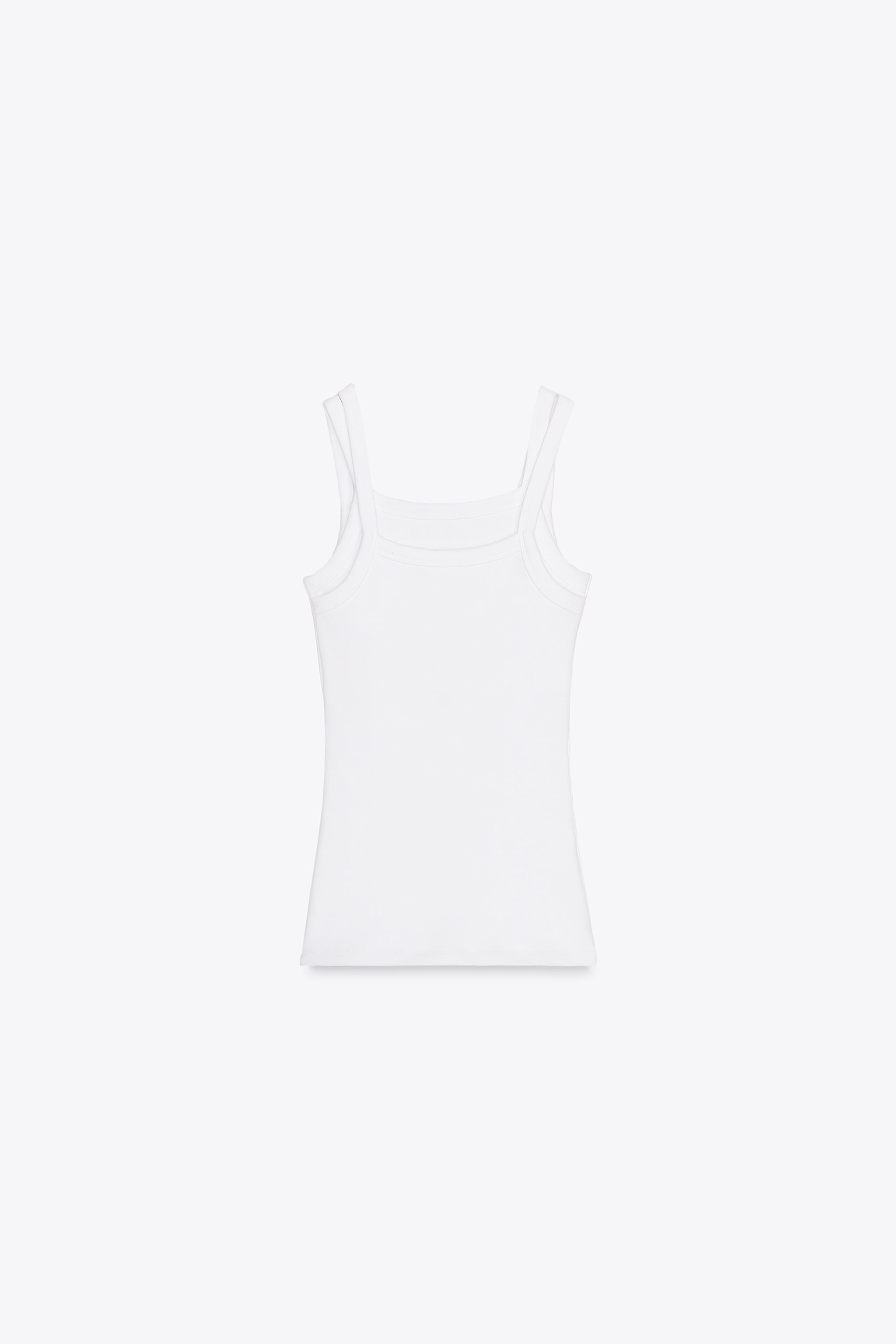 DOUBLE LAYERED TANK TOP - White | ZARA Canada