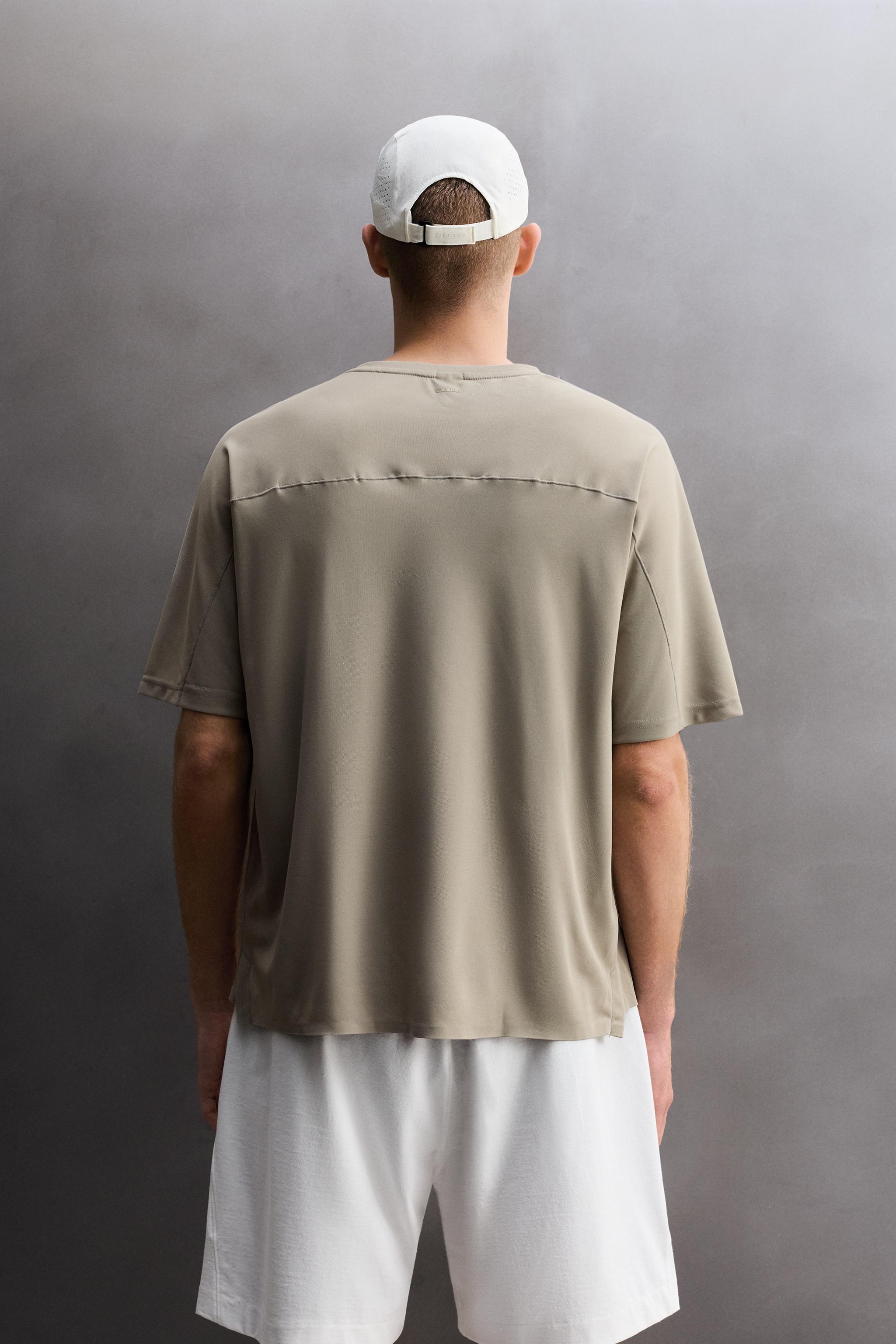 Мужские футболки Zara TECHNICAL PIQUÉ TEXTURE T-SHIRT — фото 3