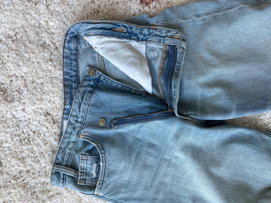 TRF HIGHWAIST WIDE LEG CROSSOVER JEANS - Image 3
