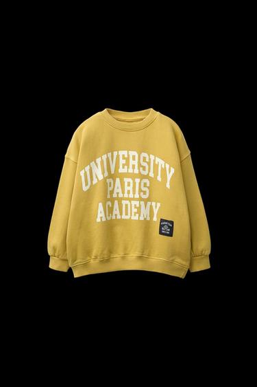 UNIVERSITY SLOGAN SWEATSHIRT - Ochre by Zara