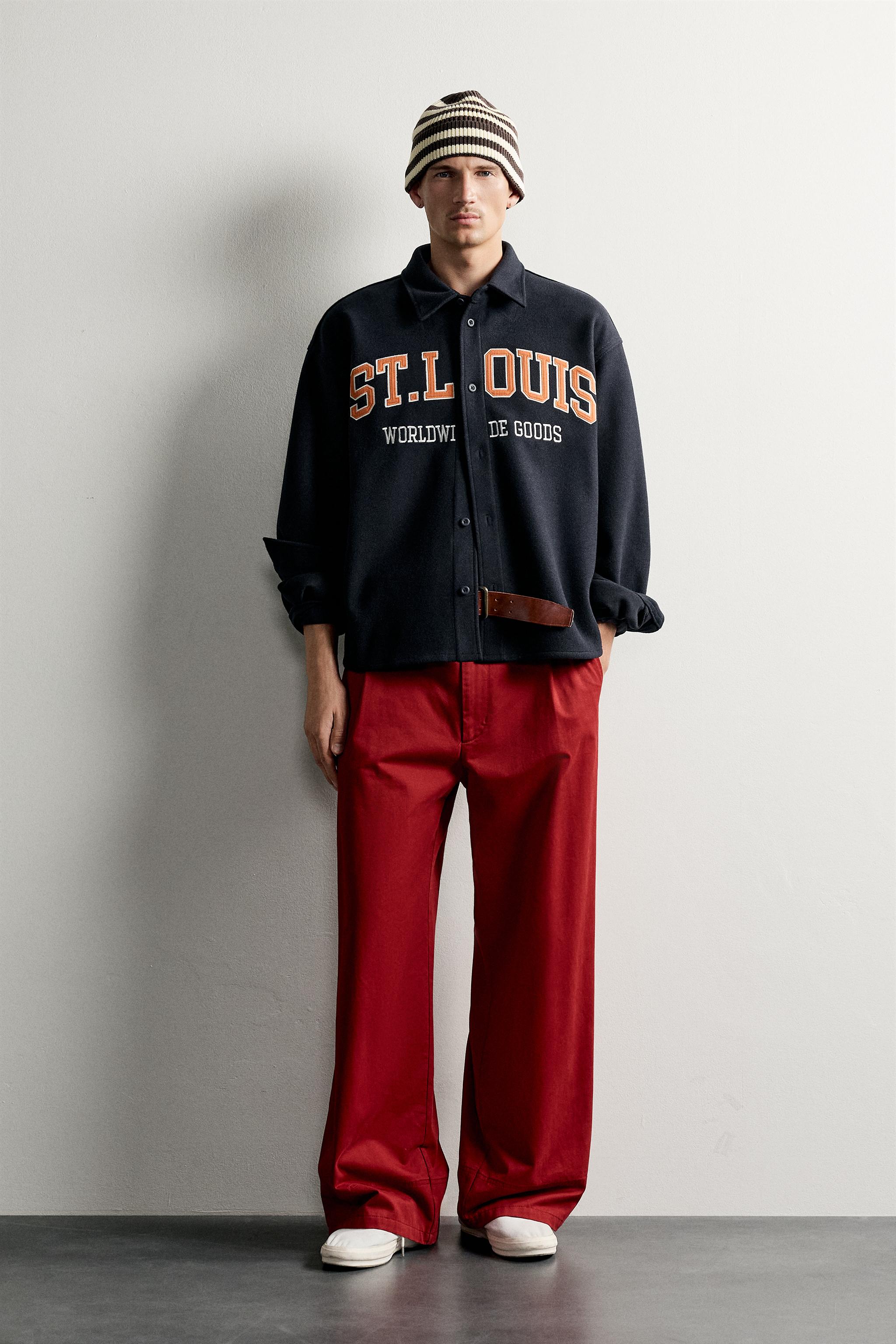 BOXY FIT TEXT PATCH OVERSHIRT