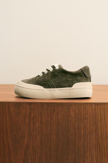 ZARA TIMELESS - TENNIS EN CUIR - Vert kaki de Zara - Image 7