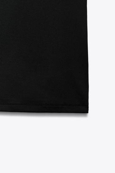 T-SHIRT EN POLYAMIDE À BRETELLES FINES - Noir de Zara - Image 7