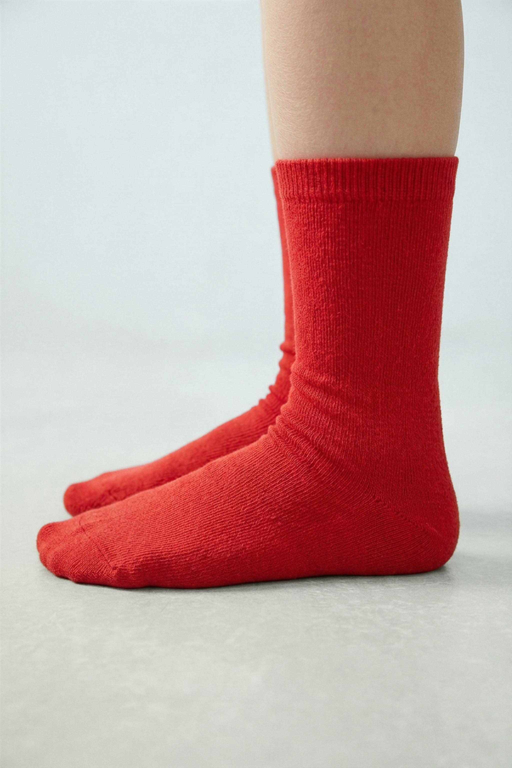 THREE-PACK OF CHERRY PRINT CREW SOCKS