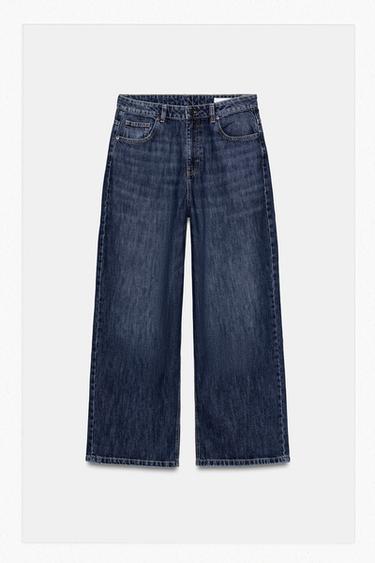 JEANS ZW COLLECTION WIDE LEG TIRO ALTO - Índigo de Zara
