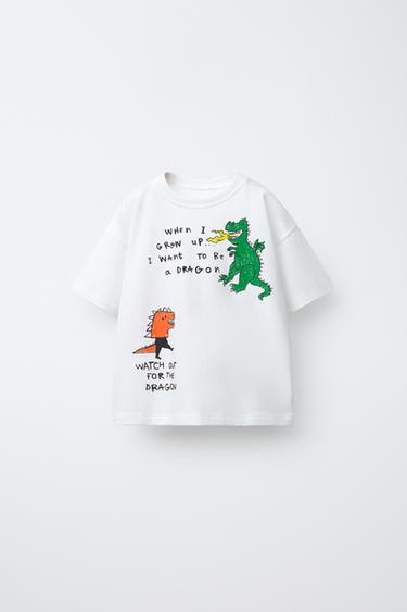 PRINTED T-SHIRT - White by Zara - Image 0