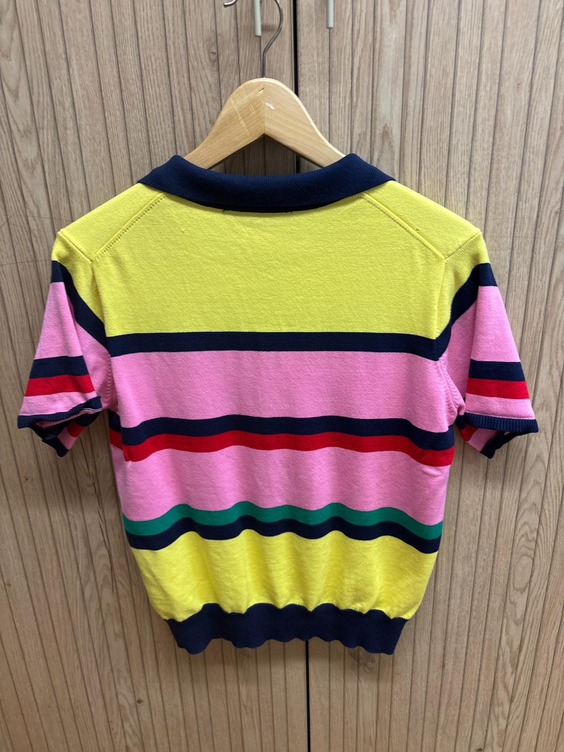 STRIPED KNIT POLO SHIRT - Image 2