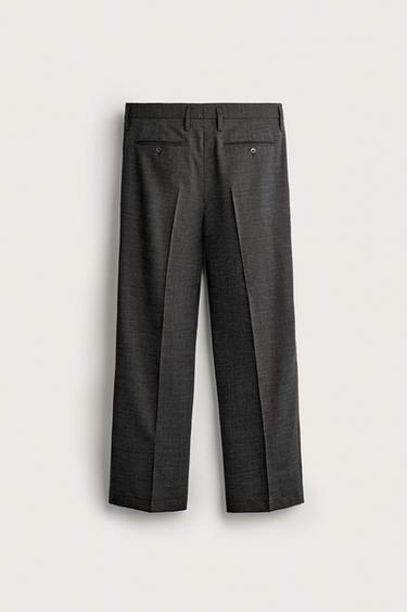 100% WOOL MANTECO® PLEATED PANTS — Anthracite grey 2