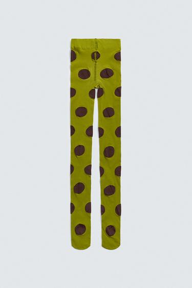 Zara POLKA DOT TIGHTS HARRY LAMBERT FOR ZARA X DISNEY - Green - Image 0