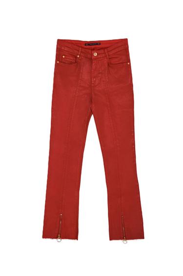 PANTALÓN VAQUERO ENCERADO BURGUNDY