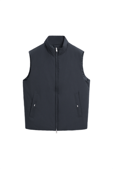 Ultra-lightweight water-repellent down gilet — Navy blue 1