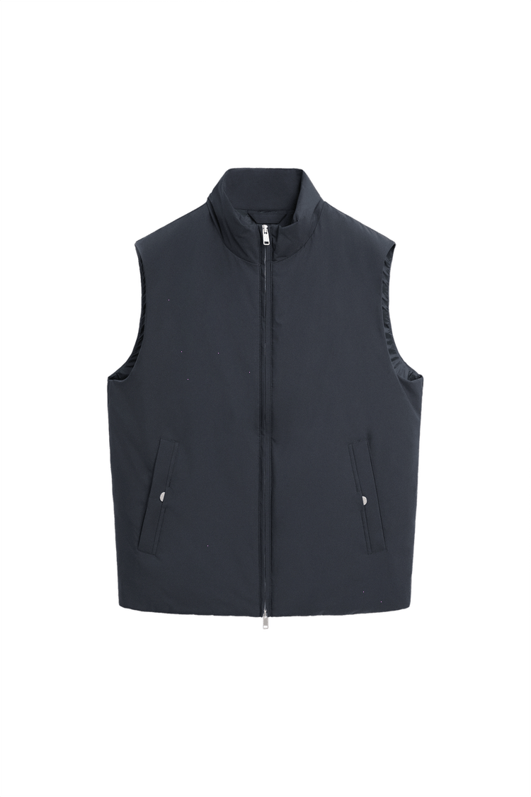 Ultra-lightweight water-repellent down gilet — Navy blue