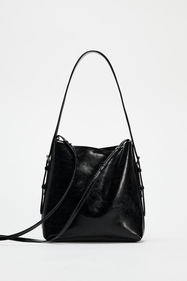 Zara MINI BUCKET BAG - Black