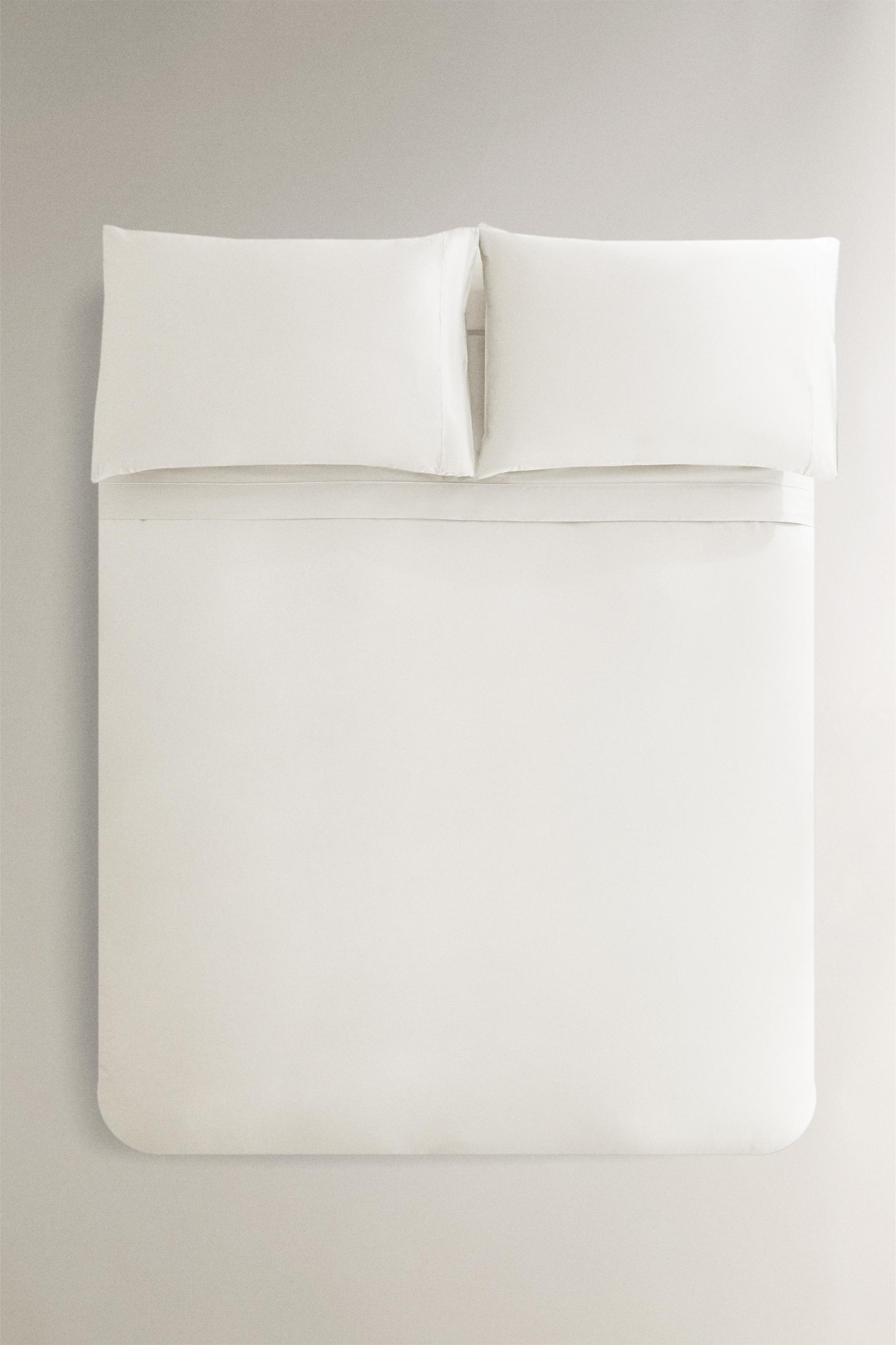 ザラホーム Zara  ベージュ サテン ボックスシーツ サテン ボックスシーツ | 高さ30CM（300スレッド） | Zara Home