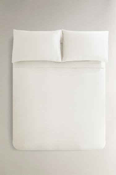 Zara SATEEN DUVET COVER (300 THREAD COUNT) - White