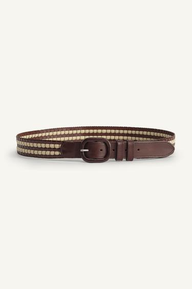 KOMBINIERTER LEDERGÜRTEL – LIMITED EDITION - Dunkelbraun von Zara