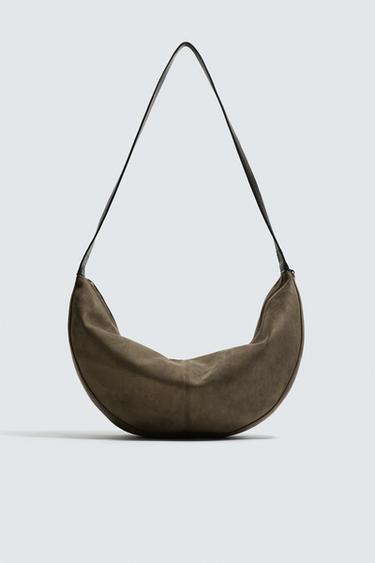 ИЗЧИСТЕНА ЧАНТА ЗА РАМО - Зелено каки от Zara