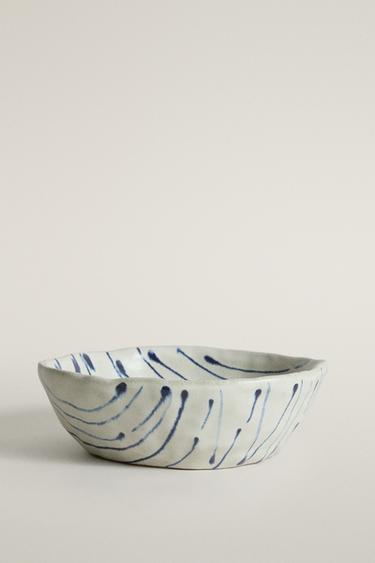 BOL FAÏENCE RAYURES - Bleu / Blanc de Zara - Image 0
