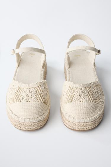 EMBROIDERED ESPADRILLES - Ecru White by Zara - Image 3