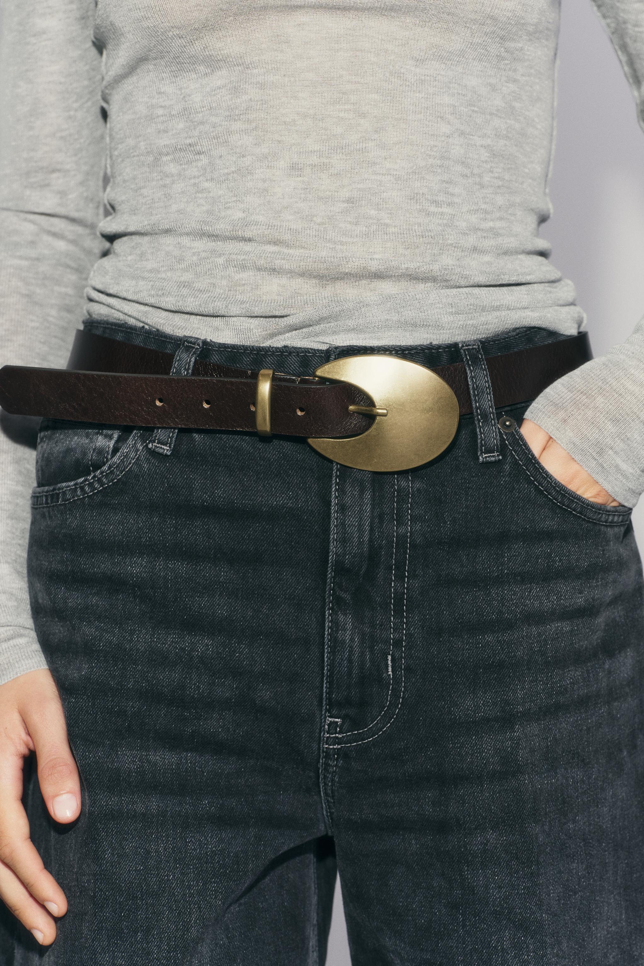 CEINTURE CUIR 100 % BOUCLE OVALE