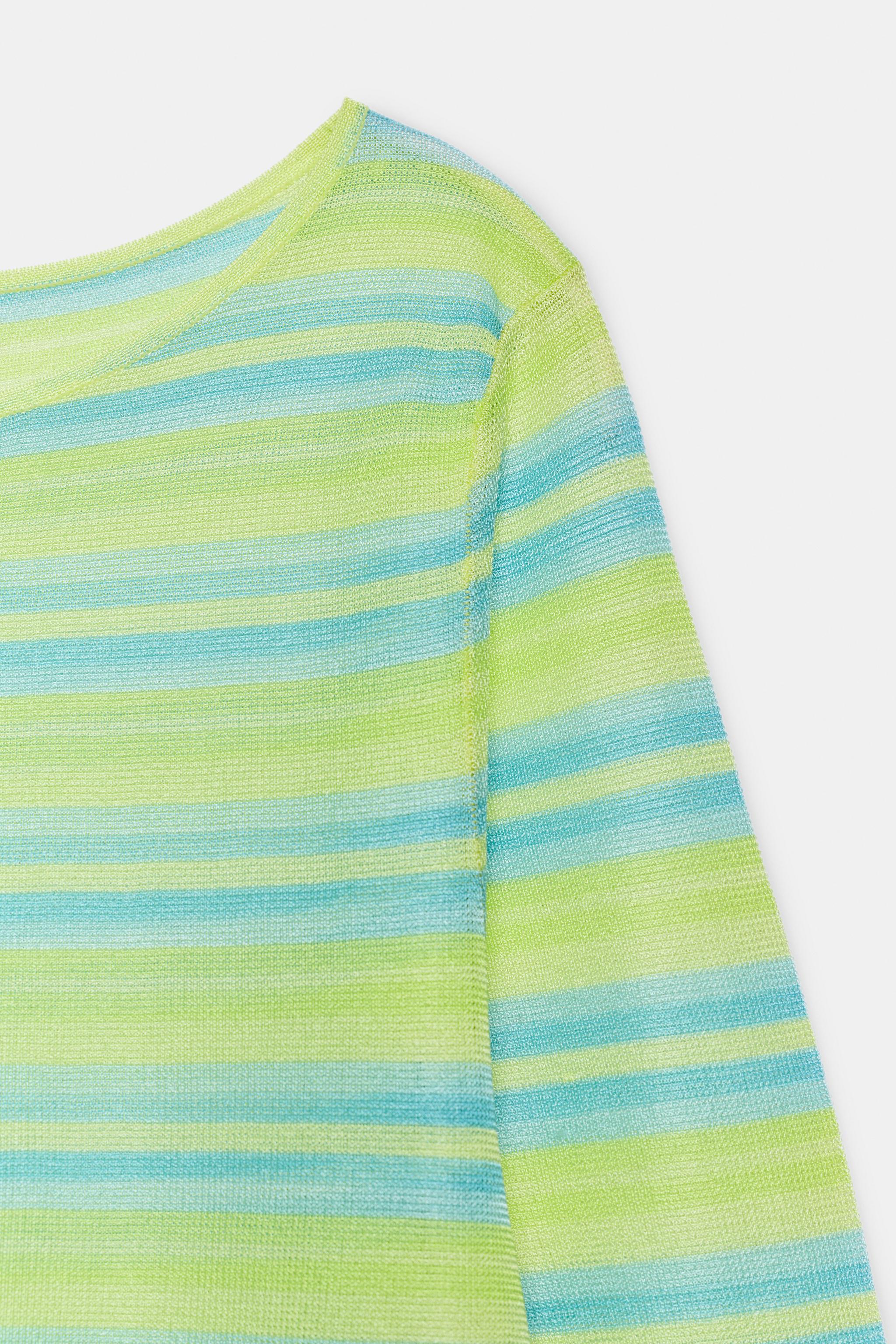 STRIPED KNIT MINI DRESS