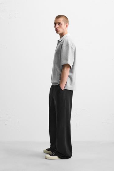 PANTALON DE JOGGING COUPE LARGE - Noir de Zara - Image 3
