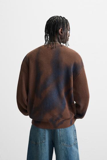 SPRAY PRINT SWEATER - Brown by Zara - Image 2