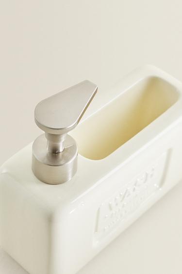 WASHING-UP LIQUID DISPENSER WITH CONTAINER - Cream by Zara - Image 3