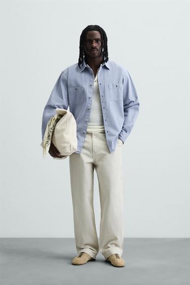 WASHED RELAXED FIT SHIRT - Bluish by Zara - Image 0