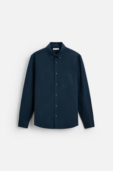 CHEMISE OXFORD - Bleu marine de Zara - Image 5