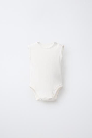 5-PACK OF STRIPED SLEEVELESS BODYSUITS - Multicoloured by Zara - Image 1