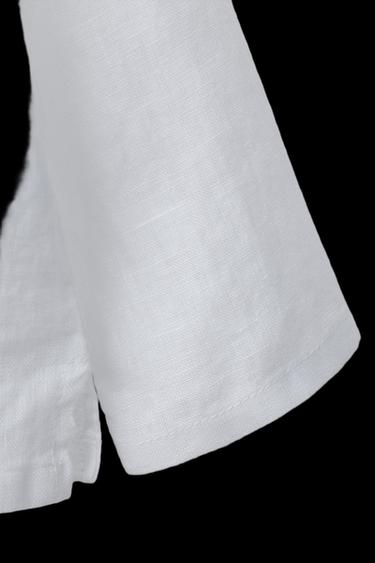 Zara 100% LINEN SHIRT - White