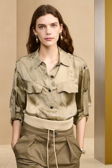PCKT SHRT 14 - Moss green de Zara - Image 2