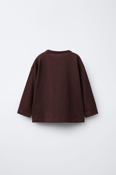 SNOOPY PEANUTS™ PRINT T-SHIRT - Burgundy by Zara - Image 1